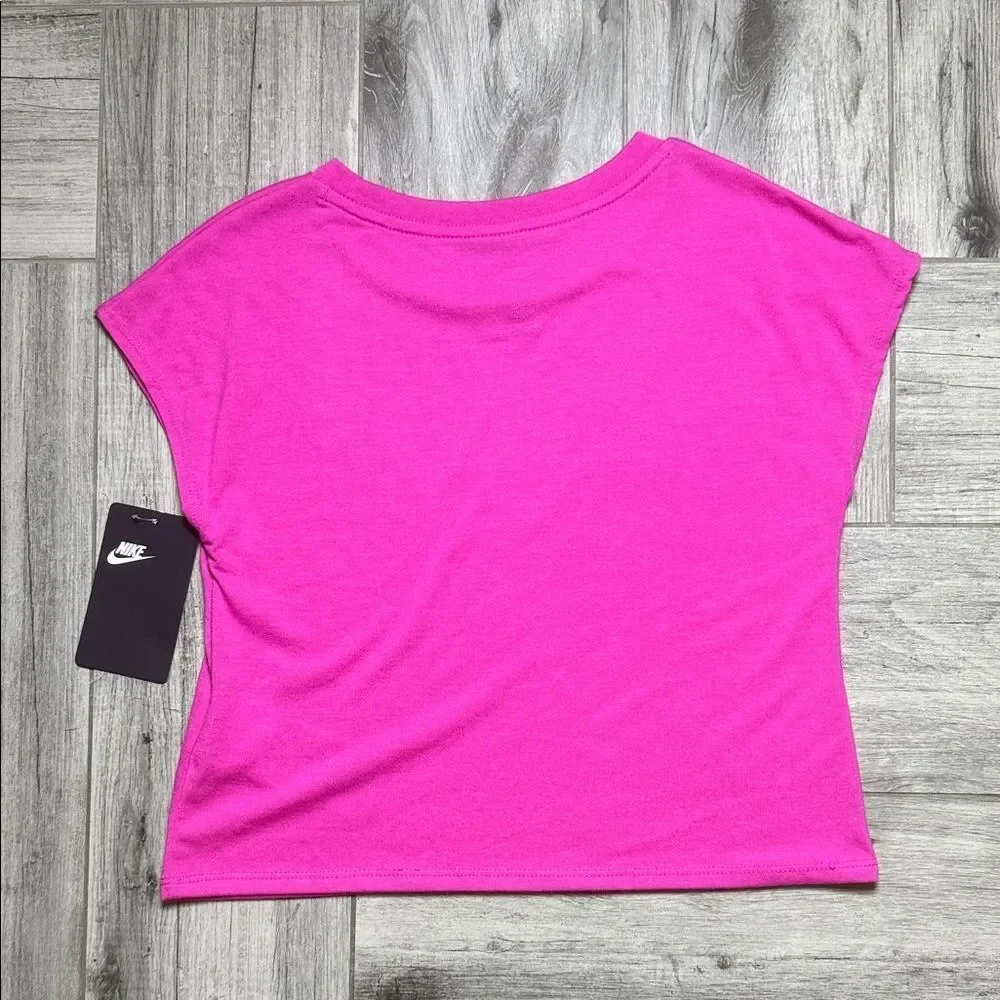 Nike Kids Fuchsia Tee with Silver  Logo Size 6X